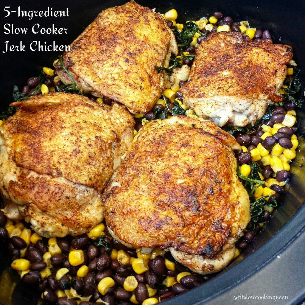 5-INGREDIENT SLOW COOKER JERK CHICKEN by Fit Slow Cooker Queen ...